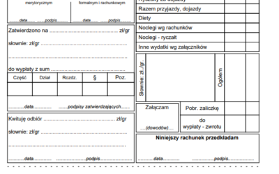 Podgląd rachunku kosztów podróży generowanego przez program Podgląd rachunku kosztów podróży generowanego przez program
