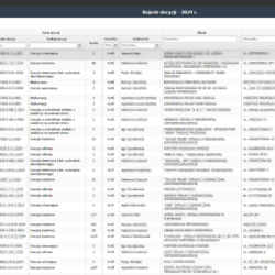 Wygląd rejestru decyzji w programie Wygląd rejestru decyzji w programie