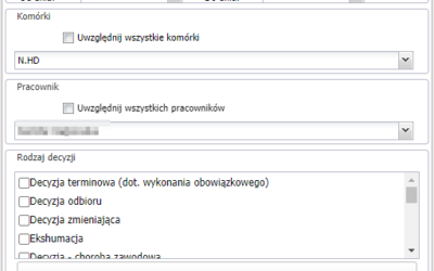 Podgląd okienka wydruku nowej decyzji w programie Podgląd okienka wydruku nowej decyzji w programie