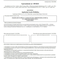 Podgląd upoważnienia generowanego przez program Podgląd upoważnienia generowanego przez program